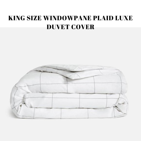 Brooklinen Bedding Brooklinen King Size Windowpane Plaid Duvet